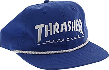 Thrasher Magazine Rope Blue / White Snapback Hat - Adjustable