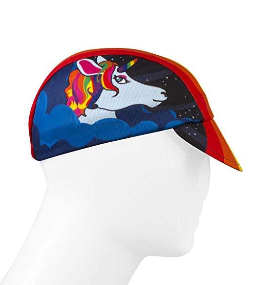 Rainbow Unicorn, One of a Kind Cycling Cap - Made in the USA
