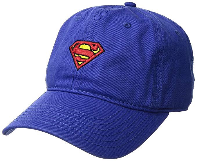 Superman Baseball Cap, Embroidered Logo, Washed Twill