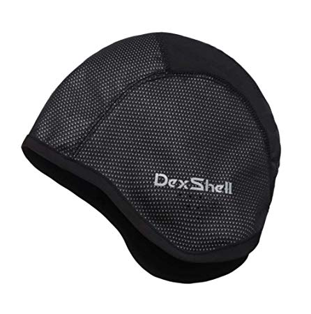 DexShell Men's Windproof Under-Helmet Skull Cap, Black, OSFA