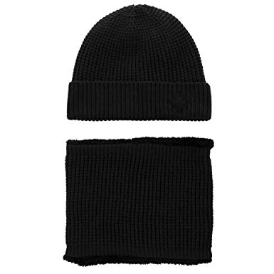 2 Piece Wool Knit Hat & Scarf Sets Fleece Lined Beanies Neck Gaiter Winter SIGGI