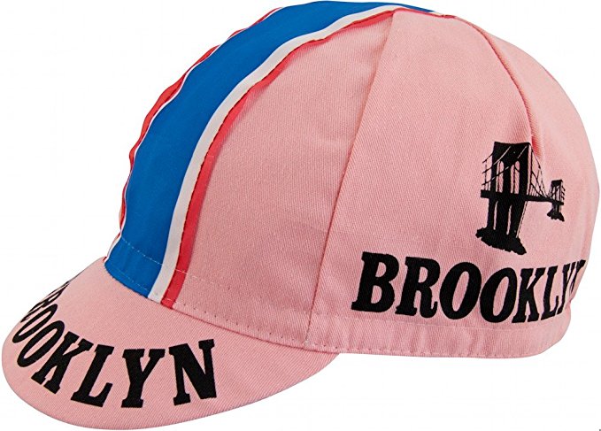 Brooklyn Retro Cycling Team Cap with Red/White/Blue Stripes