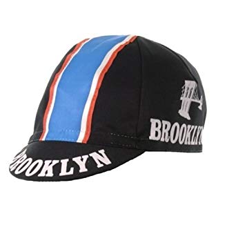 Brooklyn Retro Cycling Team Cap Black with Red/White/Blue Stripes
