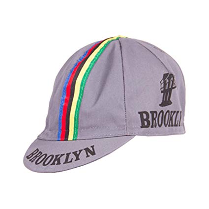 Giordana 2015 Brooklyn Team Cycling Cap Grey with World Stripes One Size