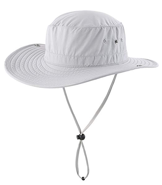 Connectyle Outdoor Cowboy Sun Hat Wide Brim Bucket Fishing Hats Summer String Hat