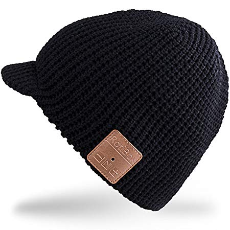 Mydeal Winter Unisex Bluetooth Beanie Hat Warm Skully Cap w/Wireless Headphone Headset Earphone Stereo Speaker Mic Hands Free for Outdoor Sport Skiing Snowboard Skating Hiking Camping,Christmas Gifts