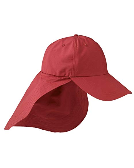 Adams Sun Protection 6-Panel Low-Profile Cap with Elongated Bill and Neck Cape